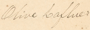 signature of Olive Lafluer